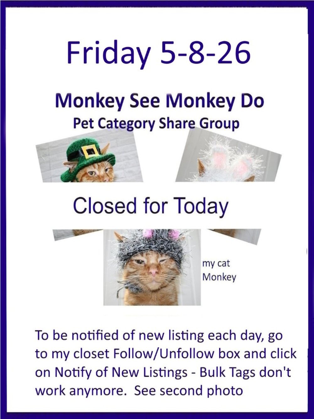 Friday 5-8-26 Dog Cat Small Animal Pet Share Discussion Group